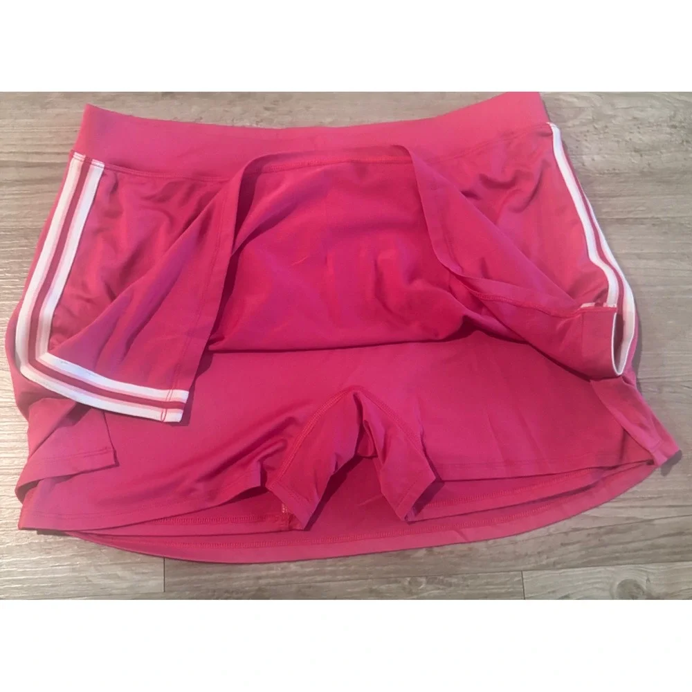 Tail Pink Athletic Skort Womens Large Tennis Golf Skirt Striped Activewear L